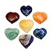 Chakra Stones - Heart Shaped Chakra 7 Stones - Chakra Set - with Rock Paradise Exclusive Certificate of Authenticity (AM2B5-05)