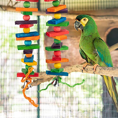 Juguete Extra Grande Para Loros MEWTOGO – Cacatúas, Guacamayos, Gris Africano – Colgante Techo Multicolor