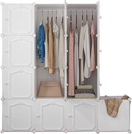 Garde Robe Simplicite 12 Portes Locker Armoire Linge Sale Seau 2 Suspendu De Stockage En Plastique 6 Gitter Vetements Chambre Etageres Accueil Blanc 147x47x147cm Mxj61 Amazon Fr Cuisine Maison