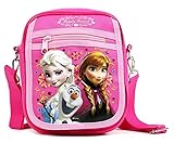 Disney GoodyPlus Frozen Elsa and Anna Detachable Lanyard Messenger Shoulder Bag, Pink, Medium