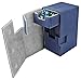 Ultimate Guard Flip 'n' Tray 80+, Deck Case for 80 Double-Sleeved TCG Cards + Dice Tray, Blue/Grey, Independent Magnetic Closure & Microfiber Lining