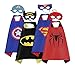 Mizzuco Cartoon Dress up Costumes Satin Capes with Felt Masks for Boys (4PCS)