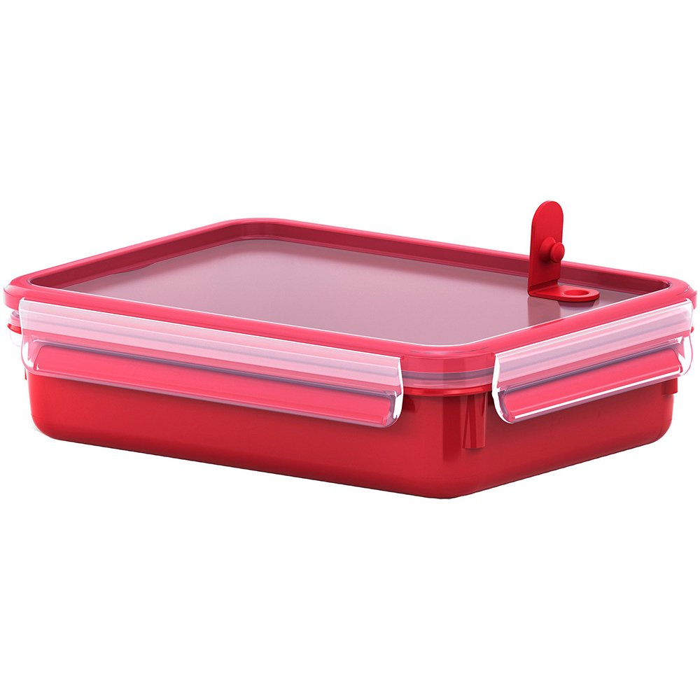 EMSA "Clip & Micro" Storage Container, Red, 1.2 Litre