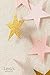 Ling's moment Star Garland Star Bunting Decorations, Paper Star Banner Hanggings for Wedding Birthday Party Baby Shower Christmas & Party Supplies, (Gold Glitter+Baby Pink+Pink) 40pcs