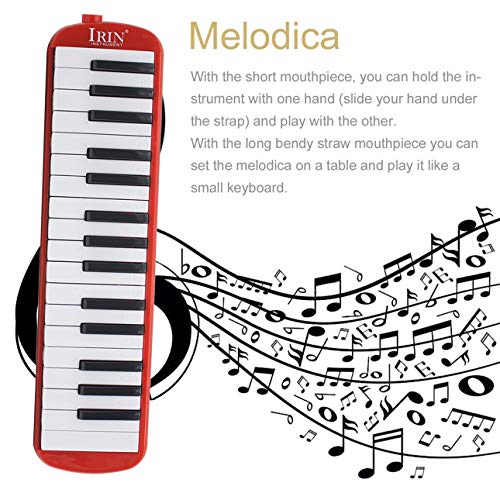 Liobaba 32 Keys Melodica Children Students Musical Instrument Harmonica Blowpipe Mouth Organ Portable Harmonica Pianica - Thumbnail 2
