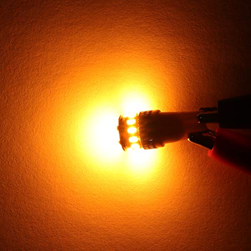 Dantoo 2pcs Super Bright T10 LED Bulbs 194 168 2825 175 192 W5W Wedge Dome Lights 3014 Chipset 18 SMD Amber Yellow Light Lamp for for Car Interior Map License Plate Trunk Parking Light - Thumbnail 4