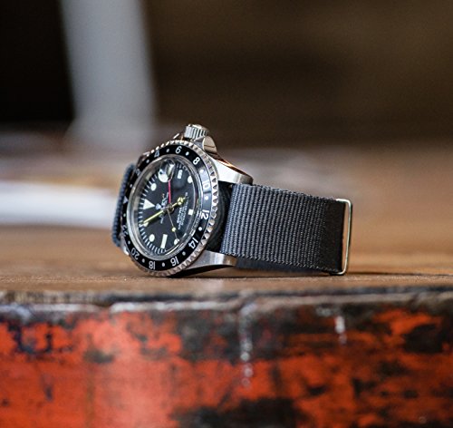 BARTON Watch Bands - Choice of Color, Length & Width (18mm, 20mm, 22mm or 24mm) - Smoke Grey 20mm - Standard Length