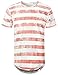 URBANCREWS Mens Hipster Hip Hop Graphic Print Longline Crewneck T-Shirt