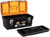 PEREL 16-inch Toolbox OM16M Metal Latches Removable Tray Organizers view 8