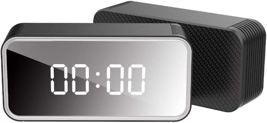 Rifflily Electronic Alarm Clock Home Security Surveillance Camera H13 4k HD Wireless WiFi Camera with Motion Detection 4X Digital Zoom Night Vision IR