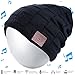 Moretek Wireless Bluetooth Hat Beanie Music Cap Musicphone Speakerphone Stereo Headphone Headset Earphone Speaker Mic Outdoor Sport Skiing Skating with Charger USB Cable Hat for Women Men (NewBlack)