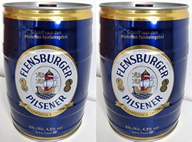 2 x FLENSBURGER PILSENER BIERFASS 5L 4,8%