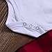 Toddler Baby Girls Denim Outfits Solid Color Sling Button Top+ Short Pants for Newborn Summer Clothes Sets 2Pcs (White+red, 0-3 Months)