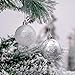 Valery Madelyn 30ct 60mm Frozen Winter Silver White Shatterproof Christmas Ball Ornaments Decoration,Themed with Tree Skirt(Not Included)