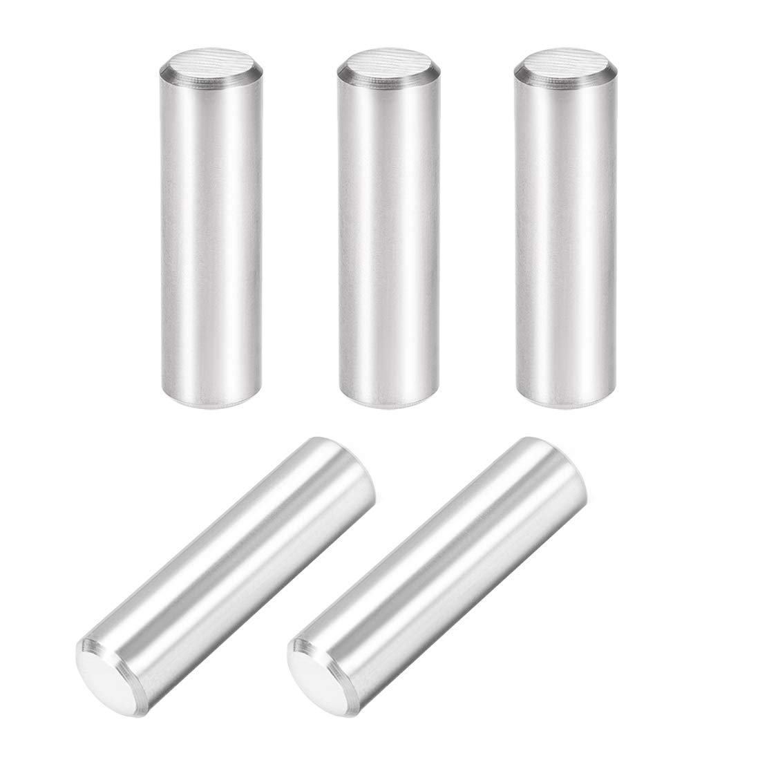sourcing map 5Pcs 10mm X 35mm Dowel Pin 304 Stainless Steel Cylindrical Shelf Support Pin Fasten Elements Silver Tone