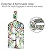 FINTIE 2 Pack Luggage Tags, Leather Name ID Labels with Privacy Cover for Travel Bag Suitcase, Theme - Love Tree