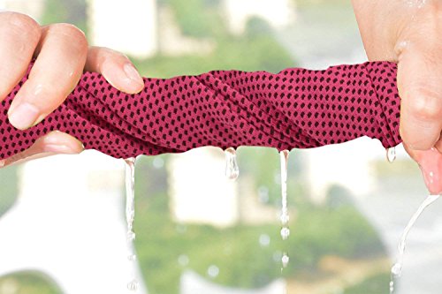 RiptGear Instant Cooling Towel - Ultra Thin Lightweight Design for Fitness and Exercise, Gym, Yoga, Sports, Pilates, Travel, Running and Hiking - Pink - Thumbnail 5