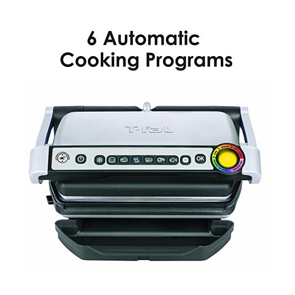 Tfal OptiGrill Stainless Steel Electric Grill 4 Servings 6 Automatic