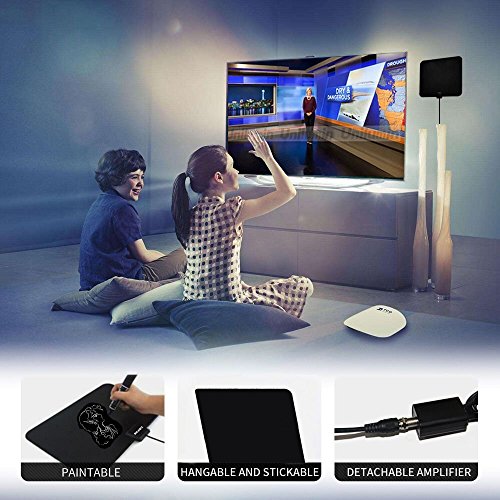 HDTV-AntennaDigital-indoor-TV-antenna50-miles-range-with-Detachable-Signal-Amplifier-Booster-for-1080P-High-ReceptionUSB-Power-Supply-and-10FT-High-Performance-Coax-Cable