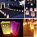 LANKER 24 Pack Luminary Bags - Sunburst Design Candle Bags - Fire-Retardant Light Holder - Decorations for Wedding, Halloween, Birthday, New Year, Party, Dinner and Event Occasion - White (Stars)
