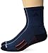 adidas Men's Cushioned X II Mid Crew Socks (2-Pair), Denim Blue/Collegiate Navy/Energy Red/Black, Large, (Shoe Size 6-12)