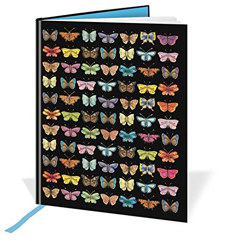 A4 Casebound Notebook - Butterflies Design - 120 Pages - Ruled & Silk Ribbon - Size - 297mm x 210mm