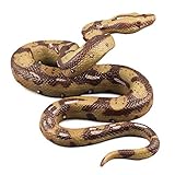 Mokylor Realistic Fake Rubber Toy Snake, Scary Simulation Snake Fake Snakes Prank Stuff for Garden Props to Scare Birds,Halloween Decoration,5.9''x4.3''x2.3''