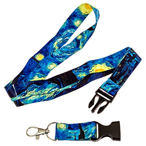 Lanyard- Lanyard for Keys - Lanyard Keychain-Van Gogh Starry Night Premium Breakaway Lanyard - //medicalbooks.filipinodoctors.org