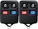 2 KeylessOption Replacement Keyless Entry Remote Control Key Fob Clicker Transmitter - Black primary
