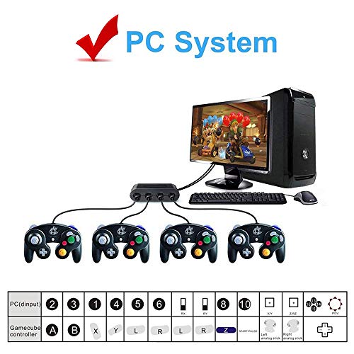 image for 【2019 Upgraded】 Switch Gamecube Controller Adapter, Lxuemlu Super 