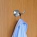HESTYA 6 Pack Stainless Steel Elephant Nose Hook Wall-Mount Robe Hook Coat Hook Towel Wall Hook, Brushed (Large)
