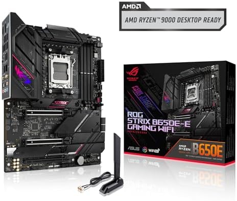 ROG Strix B650E-E Gaming WiFi AM5 (LGA1718) Ryzen 7000 Gaming-Motherboard (16 + 2 Leistungsstufen, DDR5, 4X M.2 Steckplätze, PCIe® 5.0, WiFi 6E, 2,5G LAN, USB 3.2 Gen 2x2 Type-C® Rear I/O Port,