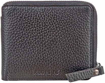 Roots 73 Essence Collection 3/4 Leather Slim Zip Wallet w/ Coin Pocket