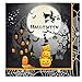 122 Pcs Halloween Party Supplies Set Paper Plates Cups Napkins for Orange Black Pumpkin Skeleton Witch Spooky Disposable Party Dinnerware Serves 24