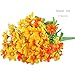 GTIDEA 2pcs Artificial Mini Daisy Flowers Bouquets 28 Heads Silk Arrangements Bridal Home DIY Garden Office Dining Table Wedding Decor Yellow