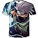 Nemolemon Men's Fashion 3D Print Hatake Kakashi Casual Cartoon T-Shirts,Small, Kakashi