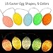 LEORX Easter Egg Light 4.92ft with 15 Egg-Shaped LED String Lights for Easter Decoration