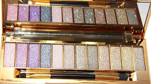 HAPPY CXL 12 Colors Makeup Eyeshadow Palette Cosmetic Shimmer Glitter with Brush