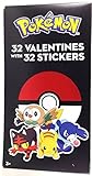 Pokemon 32 Valentine with 32 Stickers