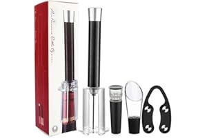 LOALIO 2024 Wino on the Go Wine Opening Set, Air Pressure Pump Wine Bottle Opener, Easy Cork Remover Corkscrew, Corkscrew Wine Opener Cork Pops Wine Opener Gifts to Wine Lovers (Color : Black)