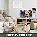 HDTV Antenna, Transparent Amplified Indoor Digital TV Antenna 50-80 Miles Range with 2018 Newest Type Switch Console Amplifier Signal Booster, USB Power Supply and 16.5FT Coax Cable (White)