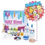 Homemade Slime Kit for kids with Ingredients & Supplies for Over 10 Recipes - Make Slime at home, How to Make Slime Glow in the Dark, Glitter Slime, Crunchy Slime, Goo, Putty and more