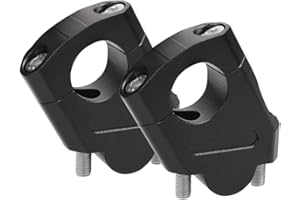 1 1/8" Handlebar Bar Risers Motorcycle Bar Clamps 28mm Bar Riser For Motorbike Pit Dirt Bikes Black Riser Height 38mm (1.5 ")