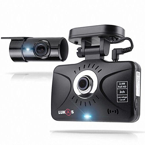 Click Here to See More Images Lukas LK-9100 Duo Black Box Video Recorder DVR Driving Camcorder Night Vision 2ch 16GB LCD Touch Screen