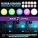 Mr.Go 8-inch Ultra-Fun LED Glowing Ball Light w/Remote, RGB Color Changing Globe Mood Lamp, 16 Colors 8 Brightness 4 Lighting Modes, Waterproof, Rechargeable & AC Adapter Power, Stunning Light Orb