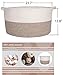 Cotton Rope Basket Size 20x20x15 in Blanket Basket by Bambiso Woven Fabric Storage Baskets Laundry Basket, Kids Toys Bin, Baby Nursery Organizer or Hamper, Living Room or Floor Decor Basket