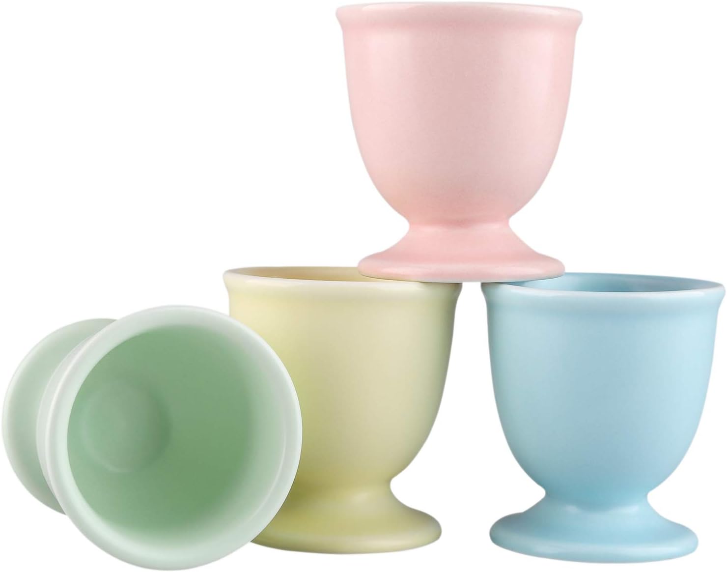 Porcelain Egg Cups Ceramic Egg Stand Holders for Soft