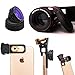 Cell Phone Lens Kit 4 in 1 by Snappy Pics iPhone camera lens, Android, Samsung, Smartphones, HTC, ipad, Tablets, Laptops Glass 10x Zoom Telescope + Fish-eye +Wide-angle + Macro Lens
