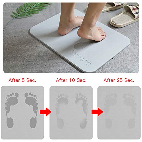 Poncho Diatomaceous Earth Bath Mat 23.6" X 15" NonSlip Mats Absorbent