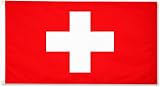 SHATCHI Switzerland Flag 5ft x 3ft Polyester with Brass Eyelets